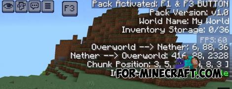 F1/F3 for Minecraft Bedrock 1.21