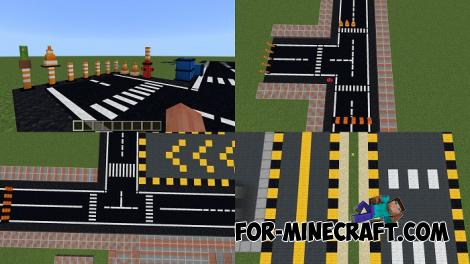Modern Roads & City Props Addon for Minecraft Bedrock 1.21