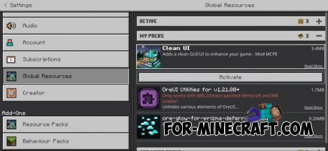Resource Pack Manager for Minecraft Bedrock