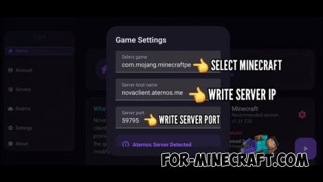 Nova Client Bedrock (1.21.121 MCPE)