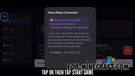 Nova Client Bedrock (1.21.121 MCPE)