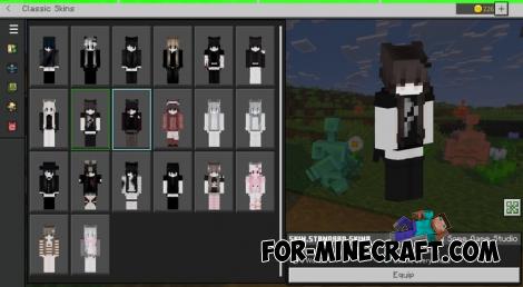 MiniCosmetics Skin Pack for Minecraft PE 1.21