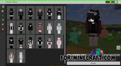 MiniCosmetics Skin Pack for Minecraft PE 1.21