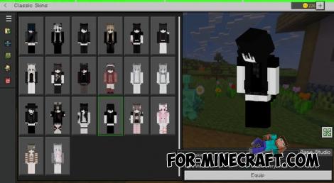 MiniCosmetics Skin Pack for Minecraft PE 1.21