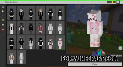 MiniCosmetics Skin Pack for Minecraft PE 1.21