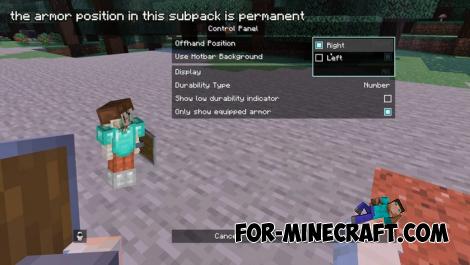 Armor Durability HUD for Minecraft Bedrock 1.21