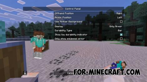 Armor Durability HUD for Minecraft Bedrock 1.21