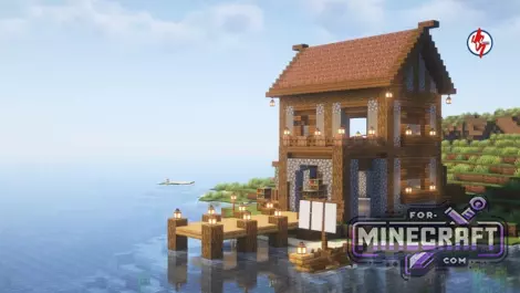 Lakeside House Map for Minecraft Bedrock 1.21/26.0+