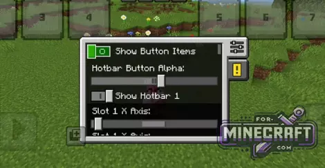 Custom Slot Buttons v1.1.0 for Minecraft Bedrock 26.0 (1.21+)