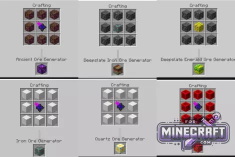 Ore Generators Mod v1.5 for Bedrock 26.0.29