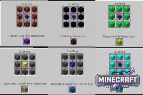 Ore Generators Mod v1.5 for Bedrock 26.0.29
