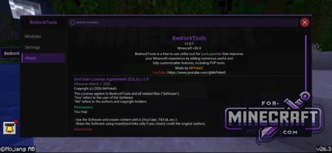BedrockTools v1.0.1 for Minecraft Bedrock
