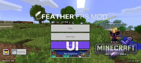 Feather Bedrock Client for Minecraft PE 1.21/26.3+