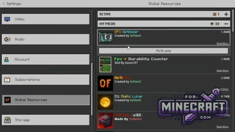 GPU Optimizer for Minecraft Bedrock 1.21/26.11+