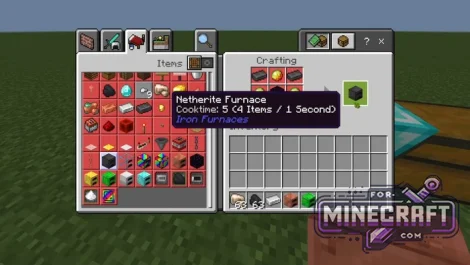 Iron Furnaces Bedrock Mod v1.1
