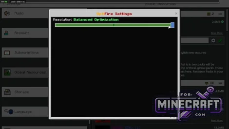 OptiFire Resource Pack for Minecraft Bedrock/PE 26/1.21