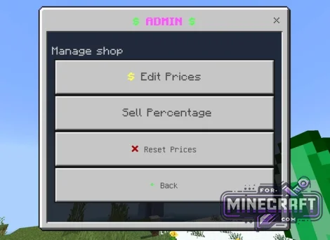 Shop System Plugin for Minecraft