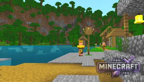 Lake Village with Portal Seed for Minecraft Bedrock