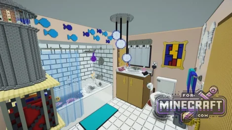 Bathroom Item Hunt Map for Minecraft Bedrock 26.21+