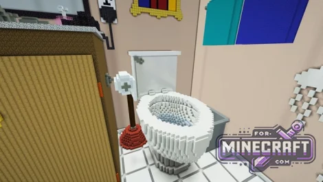 Bathroom Item Hunt Map for Minecraft Bedrock 26.21+