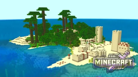 Cozy Island Village Seed for Minecraft Bedrock 1.2126.23+