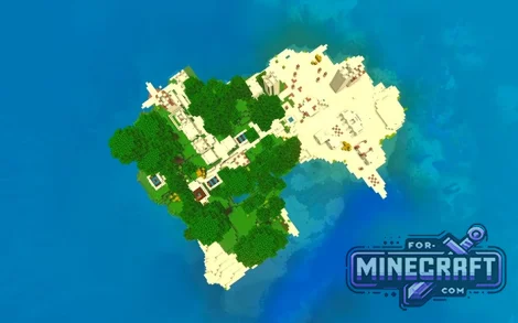 Cozy Island Village Seed for Minecraft Bedrock 1.2126.23+