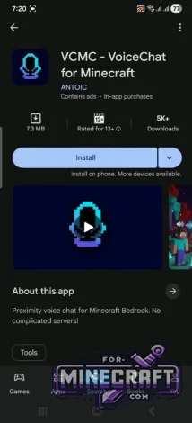 VCMC v1.1.6 (Voice Chat for Minecraft Bedrock)