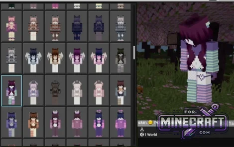 1000+ Cosmetics Skin Pack for Minecraft Bedrock