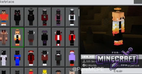 3D Cosmetics Skin Pack (300+) for Minecraft Bedrock 26.40+