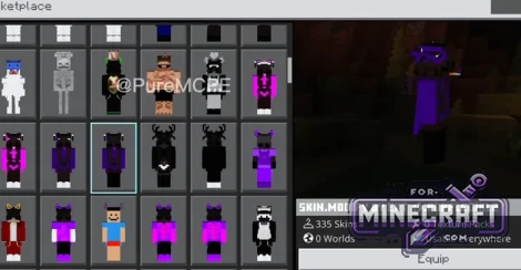 3D Cosmetics Skin Pack (300+) for Minecraft Bedrock 26.40+