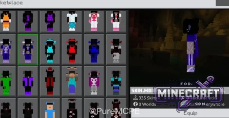 3D Cosmetics Skin Pack (300+) for Minecraft Bedrock