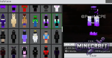 3D Cosmetics Skin Pack (300+) for Minecraft Bedrock