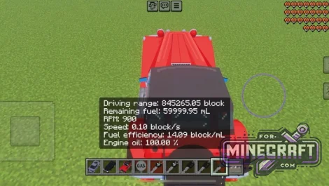 Flux Engine Car Pack for Minecraft Bedrock