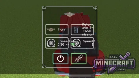 Flux Engine Car Pack for Minecraft Bedrock