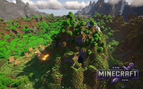 Mountain inside a Mountain Seed for Minecraft Bedrock