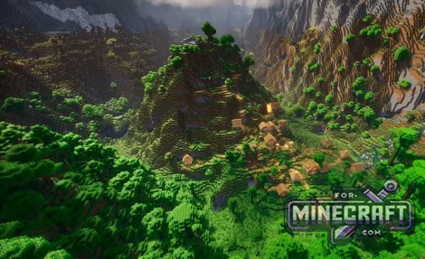 Mountain inside a Mountain Seed for Minecraft Bedrock