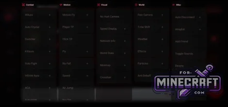 WClient v30.0 for Minecraft Bedrock