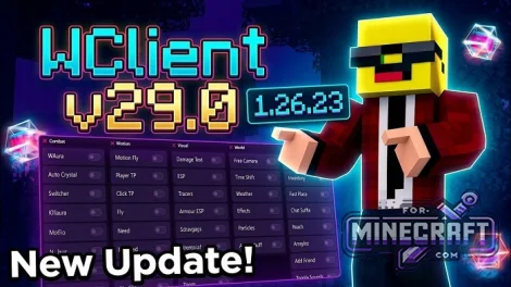WClient v30.0 for Minecraft Bedrock 1.26.40+ (26.23)