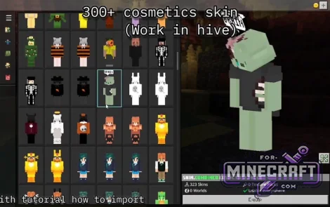 Combined Cosmetics Skin Pack for Minecraft Bedrock 26.33/26.50+