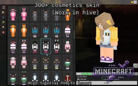 Combined Cosmetics Skin Pack for Minecraft Bedrock 26.33/26.50+