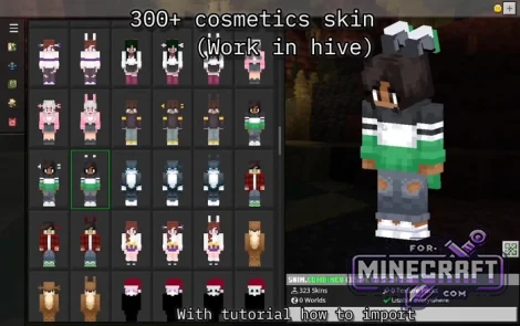 Combined Cosmetics Skin Pack for Minecraft Bedrock 26.33/26.50+