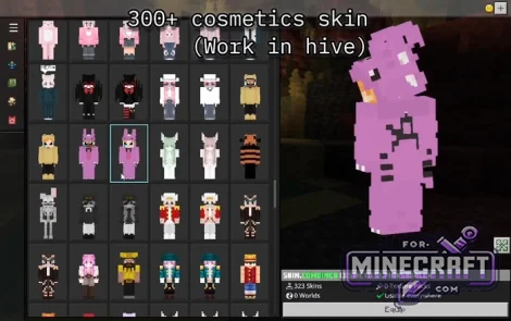 Combined Cosmetics Skin Pack for Minecraft Bedrock 26.33/26.50+