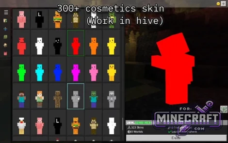 Combined Cosmetics Skin Pack for Minecraft Bedrock