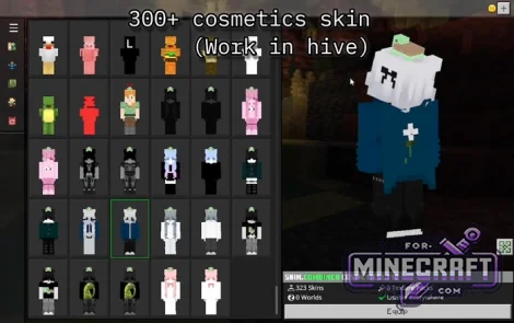 Combined Cosmetics Skin Pack for Minecraft Bedrock