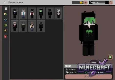 Emo Skin Pack for Minecraft Bedrock