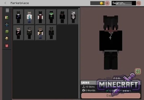 Emo Skin Pack for Minecraft Bedrock