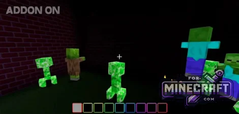 Glowing Entities Pack v1.0.8 for Minecraft Bedrock