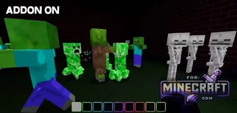 Glowing Entities Pack v1.0.8 for Minecraft Bedrock