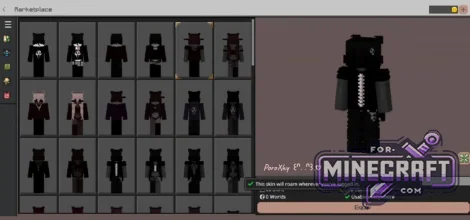 Gothic Cosmetic Skin Pack (80 +Capes) for Minecraft Bedrock 26.X+