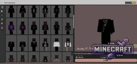 Gothic Cosmetic Skin Pack (80 +Capes) for Minecraft Bedrock 26.X+